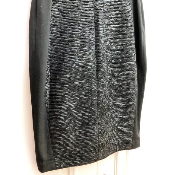 *JAX* Textured Zip-Front Cap-Sleeve Black Dress - Size 2 - Picture 6 of 15